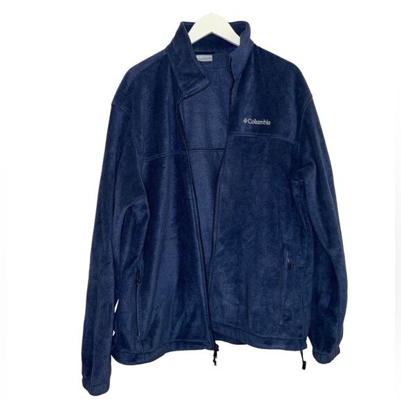 Columbia Blue Men’s Mountain 2.0 Full Zip Warm Fleece Jacket Sweater XL Like New - Picture 6 of 11